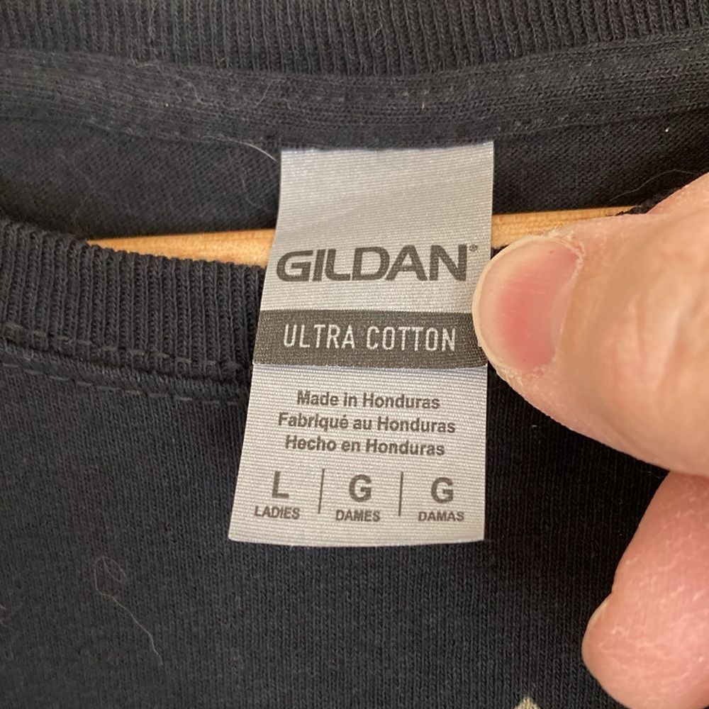 Gilden Duran Duran Logo Band T-shirt Short Sleeve Size L Black 80's Classic - Picture 3 of 8